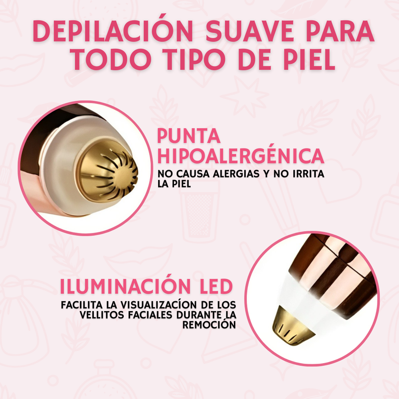 Depiladora eléctrica indolora para cejas y vello facial + Envío Gratis